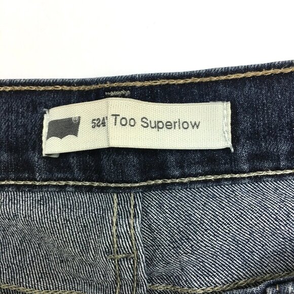 Levi's 524 Too Superlow Boot Cut Jeans Stretch size Juniors 11 length 32" - Picture 4 of 12